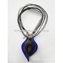 wholesale new arrival Lampwork Glass Pendant Necklace Lampwork glass Necklace glass pendant lamp with wax cord